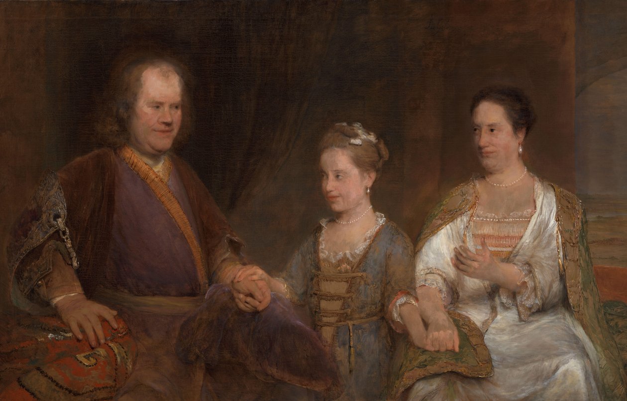 Hermanus Boerhaave (1668-1738), lääketieteen professori Leidenin yliopistossa vaimonsa Maria Drolenvaux