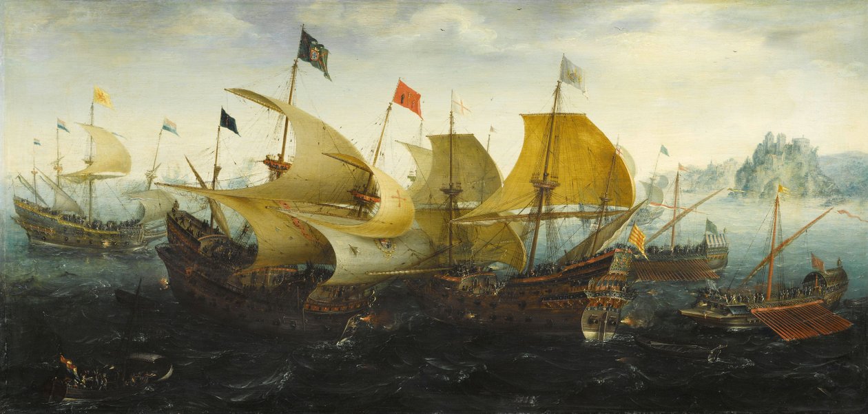 Cadizin taistelu 1587 tekijältä Aert van Antum