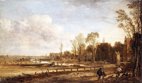 Maisema lähellä Haarlemia tekijältä Aert van der Neer