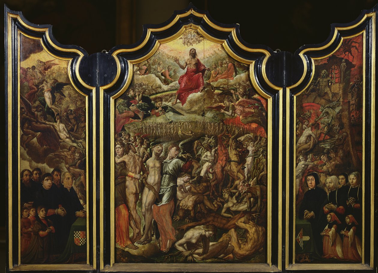 Viimeisen tuomion triptyykki, 1555 tekijältä Aertgen Claesz van Leyden