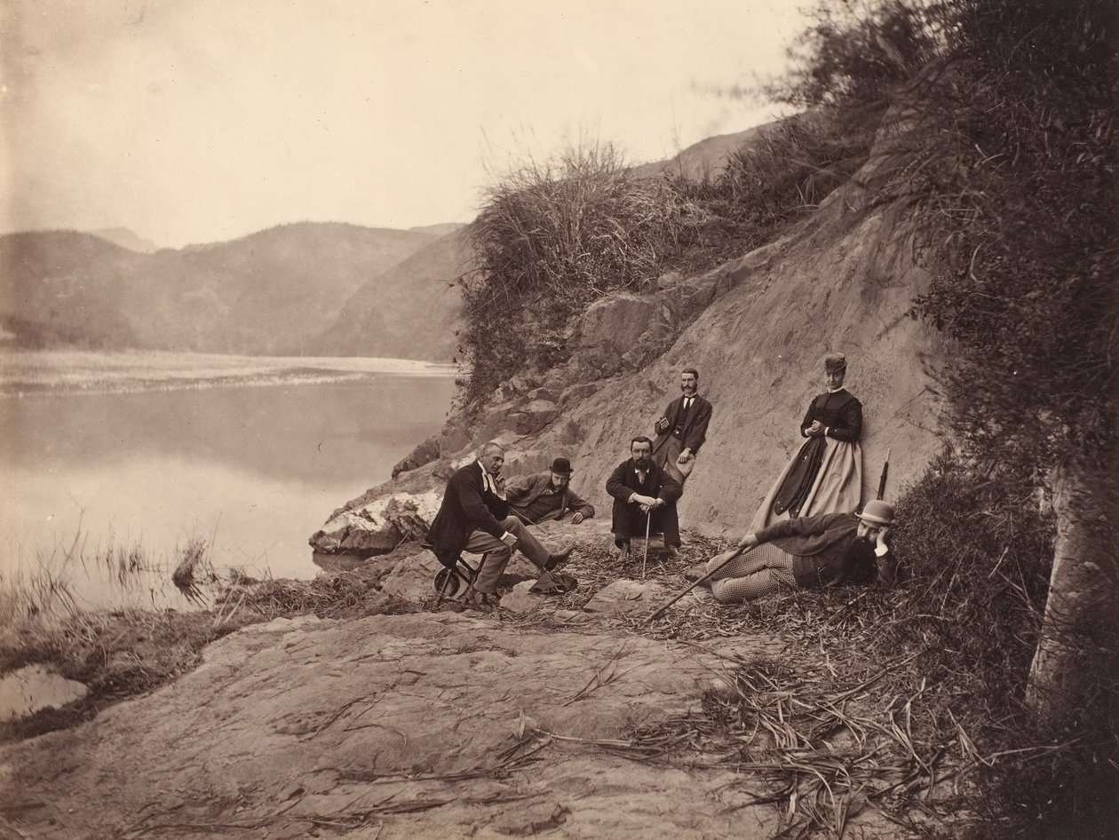 [ryhmämuotokuva lähellä fang Blaze -luostaria, F U -avain], 1869. tekijältä Afong Lai