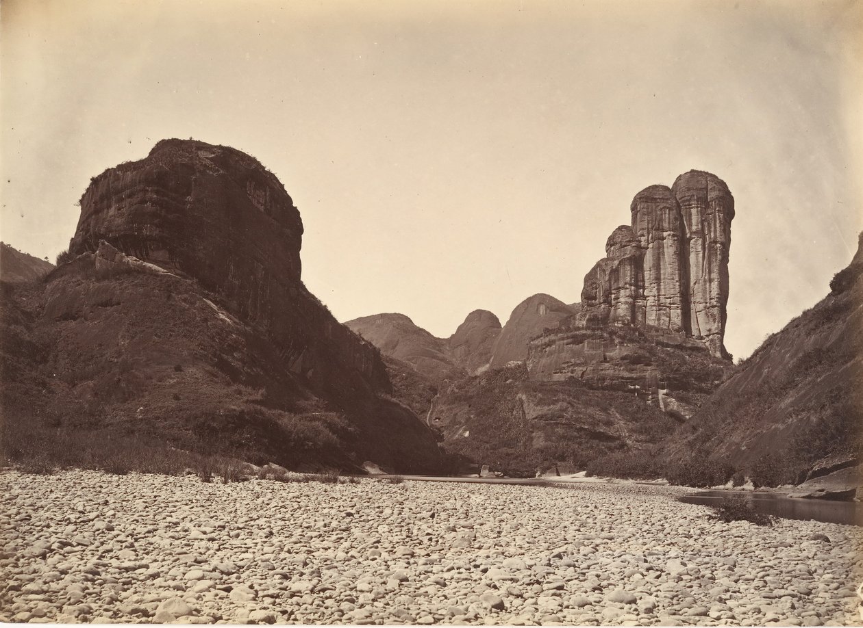 Pined Stone Mountain lähellä Sing Changia, n. 1869. tekijältä Afong Lai