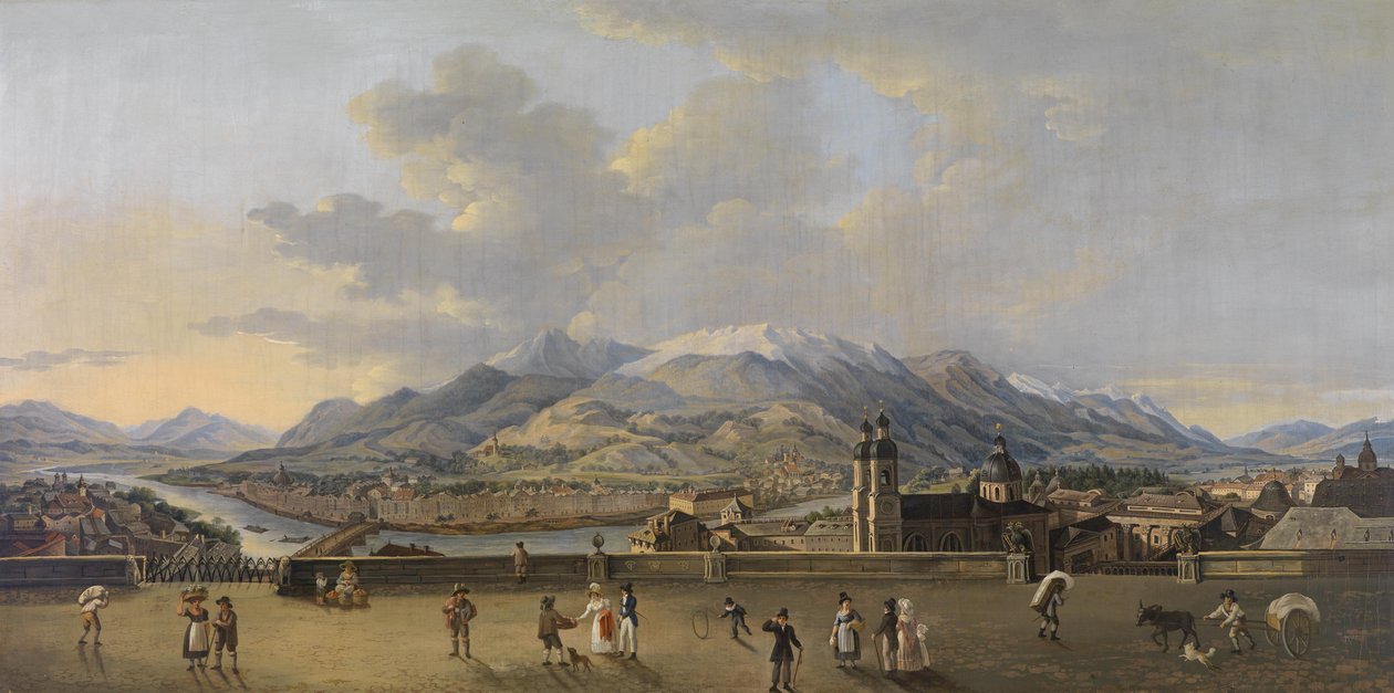 Panorama von Innsbruck, vom Stadtturm aus gesehen tekijältä After Friedrich Rehberg