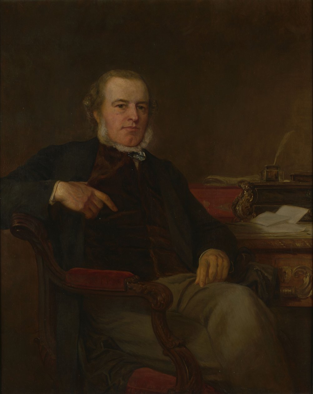 Muotokuva Henry Bruce, 1. paroni Aberdare, brittiläinen poliitikko ja sisäsihteeri (1815-1895) tekijältä After Henry Tanworth Wells