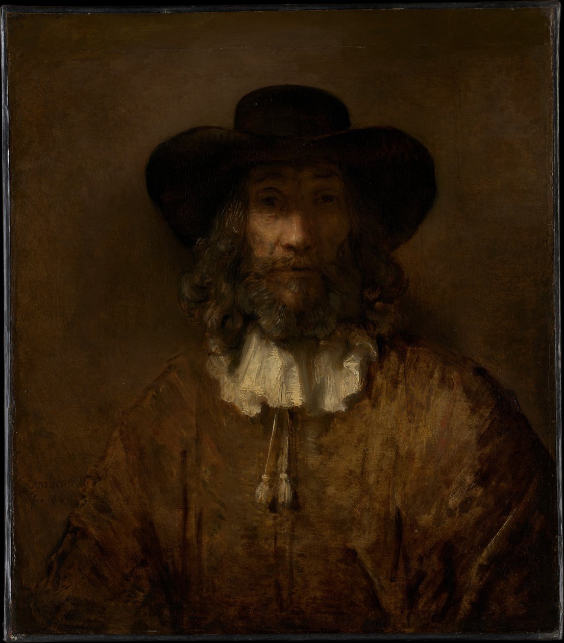 Mies, jolla on parta tekijältä after Rembrandt van Rijn