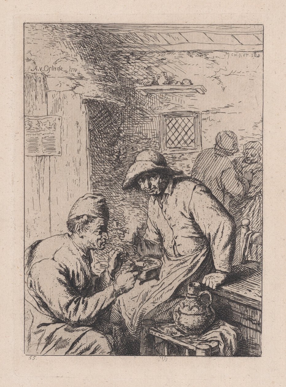 The Smokers, Ostaden jälkeen, 1800-luku. tekijältä After Adriaen van Ostade.