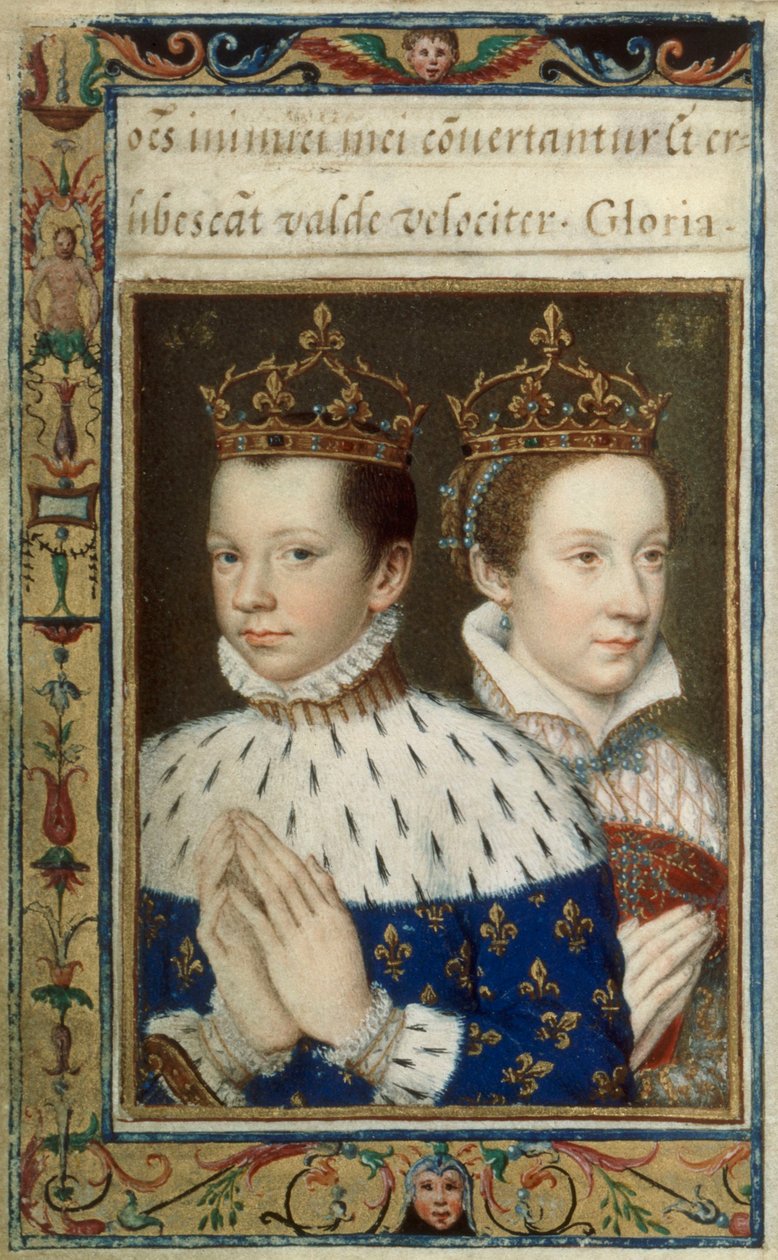 BnF, NAL 83, folio 154 v - Fransiskus II ja Maria, Skotlannin kuningatar. tekijältä After François Clouet