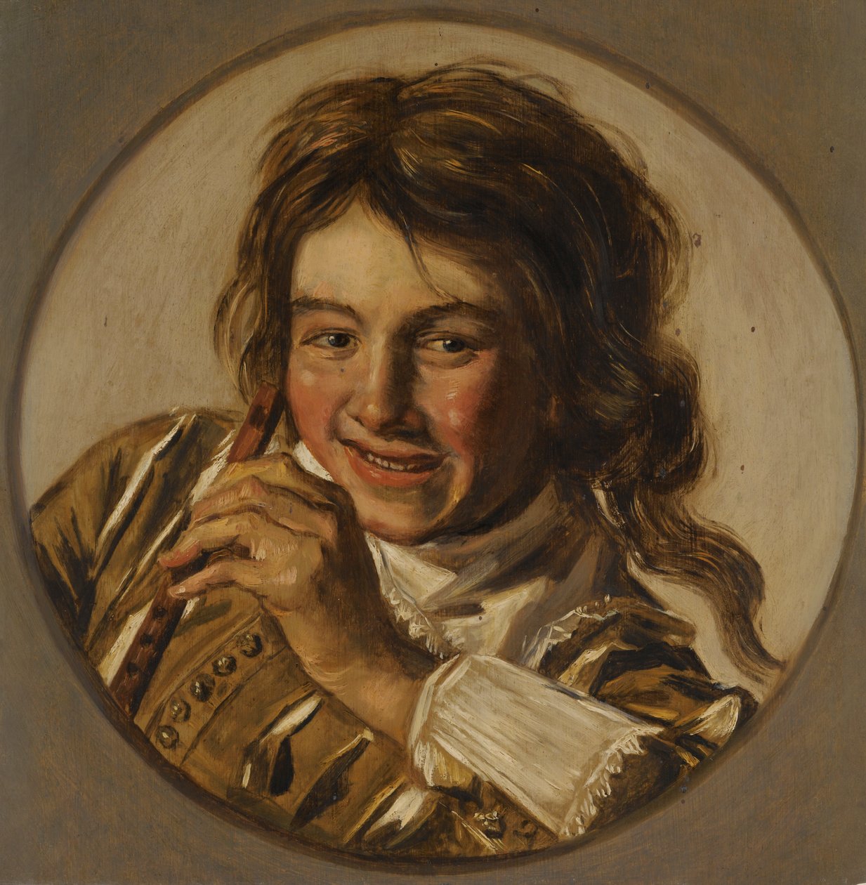 Naurava poika huilun kanssa tekijältä After Frans Hals