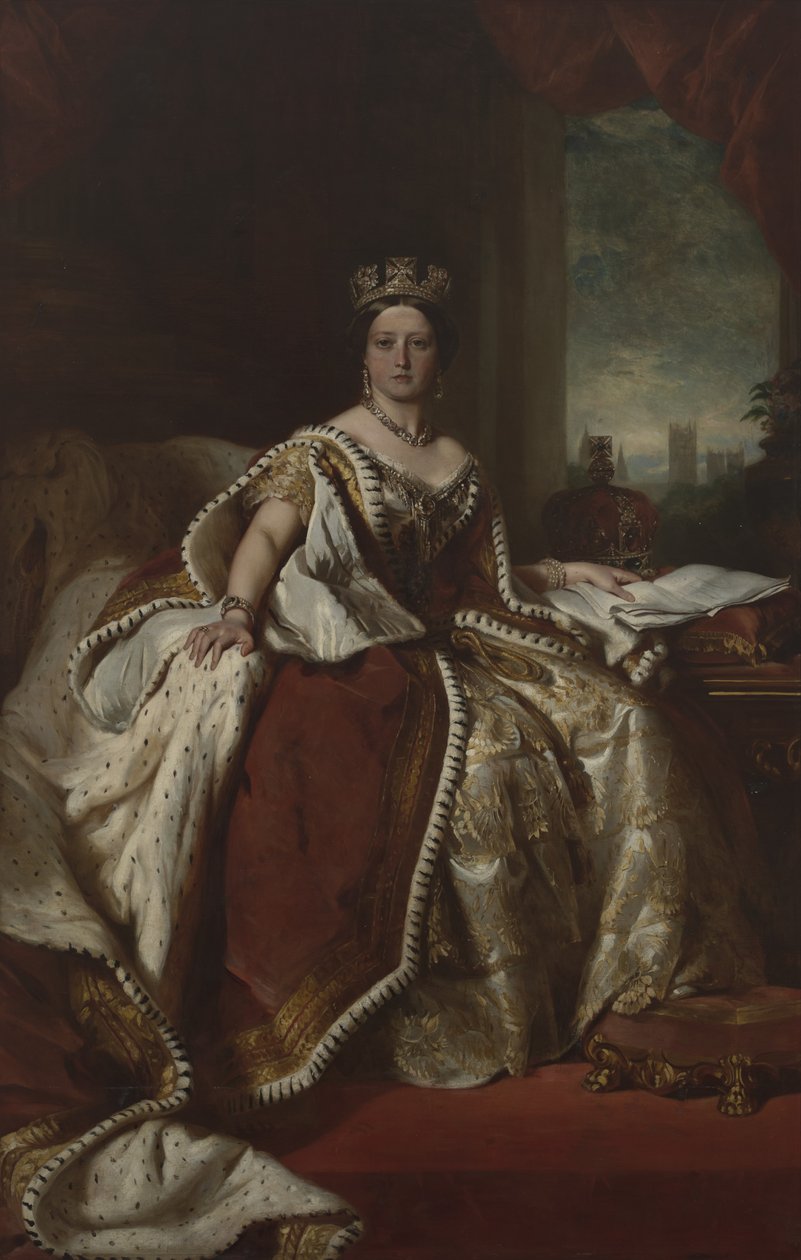 Kuningatar Victoria (1819-1901) tekijältä after Franz Xaver Winterhalter