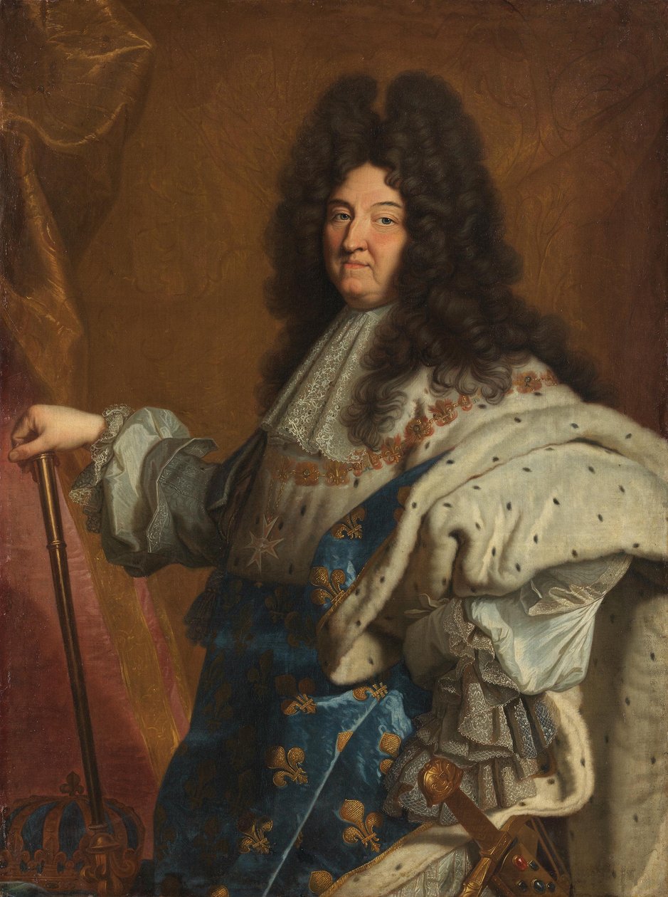 Saksa: Ranskan kuningas Ludvig XIV:n muotokuva Ranskan kuningas Ludvig XIV:n muotokuva tekijältä After Hyacinthe Rigaud