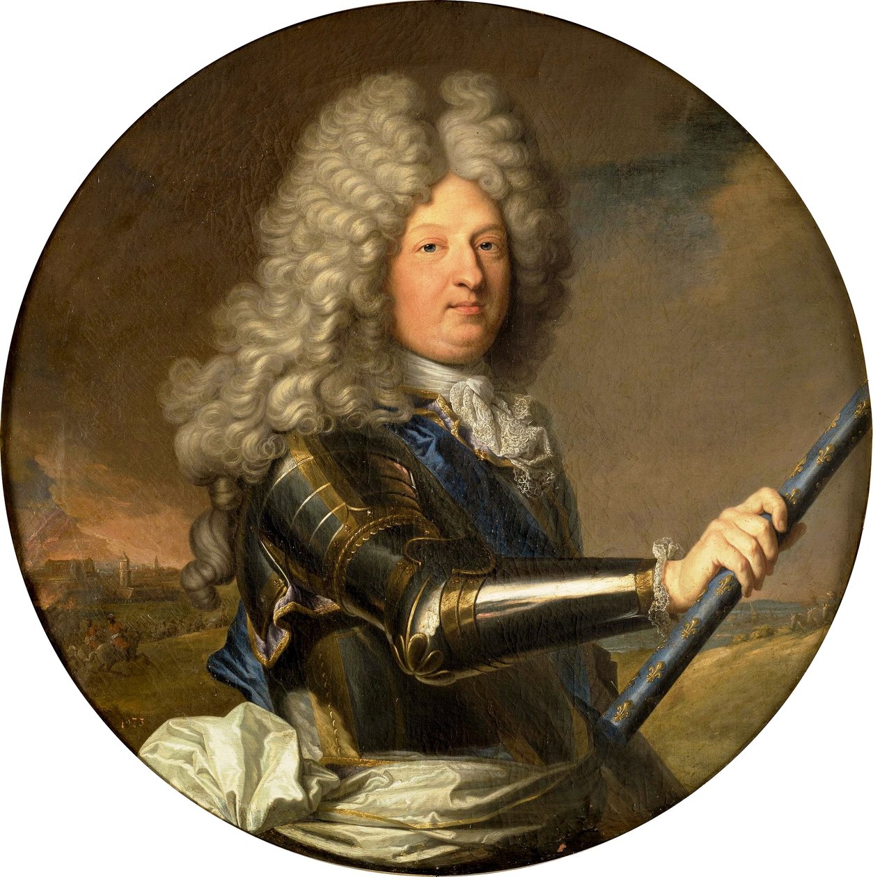 Espanjaksi:  Luis de Francia el Gran Delfín Muotokuva Louis of France, Grand Dauphinista. tekijältä After Hyacinthe Rigaud