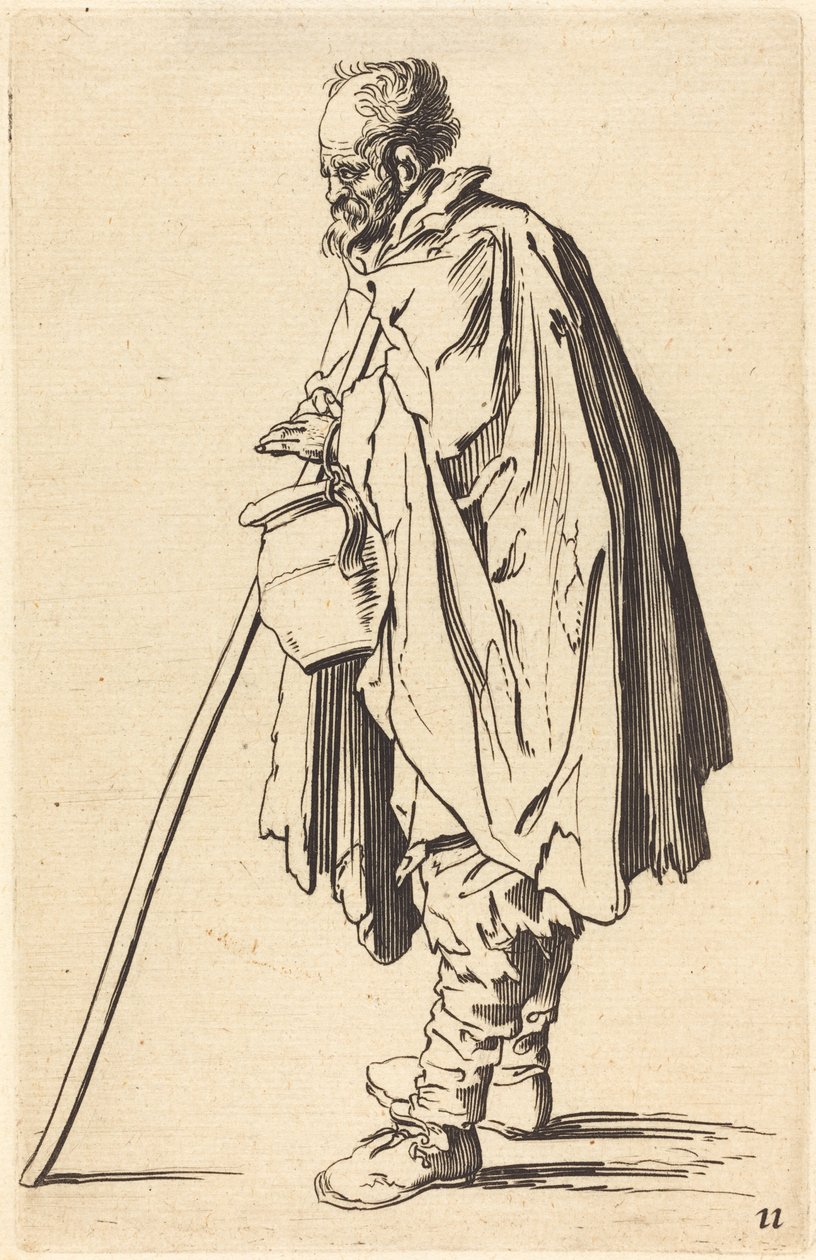 Kerjäläinen potin kanssa tekijältä After Jacques Callot