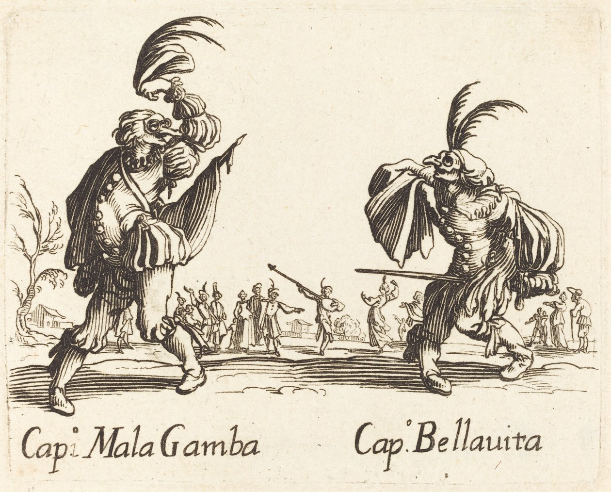 Kap. Mala Gamba ja Kap. Bellavita tekijältä After Jacques Callot