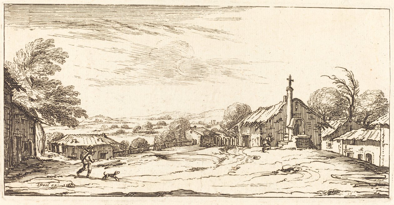 Maisema tekijältä After Jacques Callot