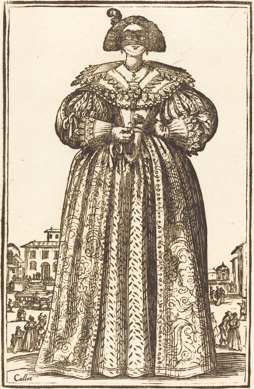 Naamioitu jalo nainen tekijältä After Jacques Callot