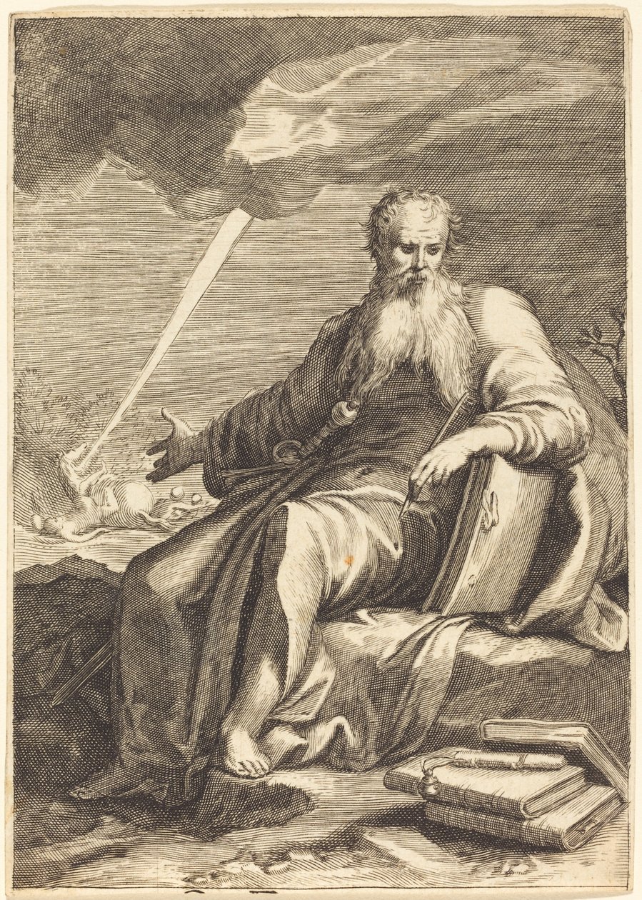 Pyhä Paavali, istuu tekijältä After Jacques Callot