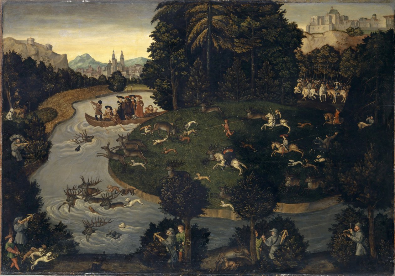 Hirvenmetsästys tekijältä after Lucas Cranach the Elder