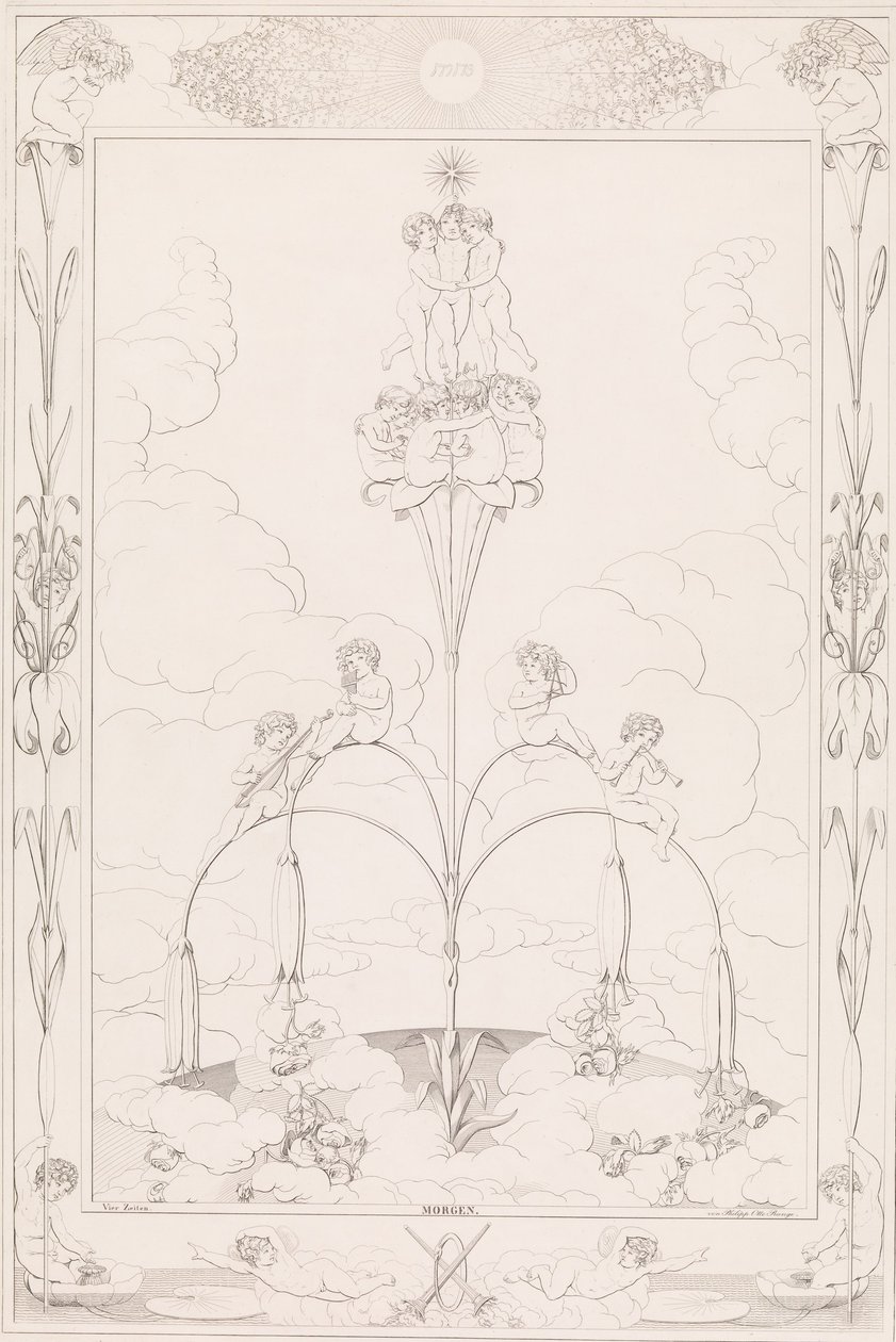 Aamu sarjasta The Times of the Day, 1807. tekijältä After Philipp Otto Runge