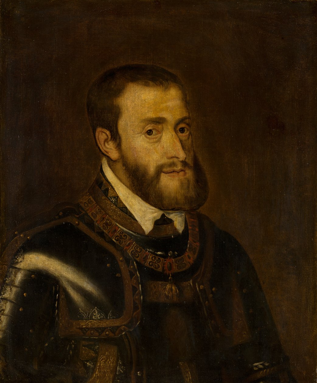 Keisari Kaarle V:n muotokuva (1500-1558) tekijältä after Titian