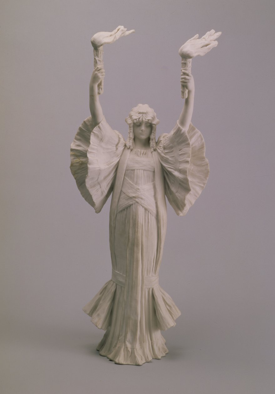 Tanssija taskulamppujen kanssa pöydän keskiosasta, Sevres, 1900 (keksi) tekijältä Agathon Leonard