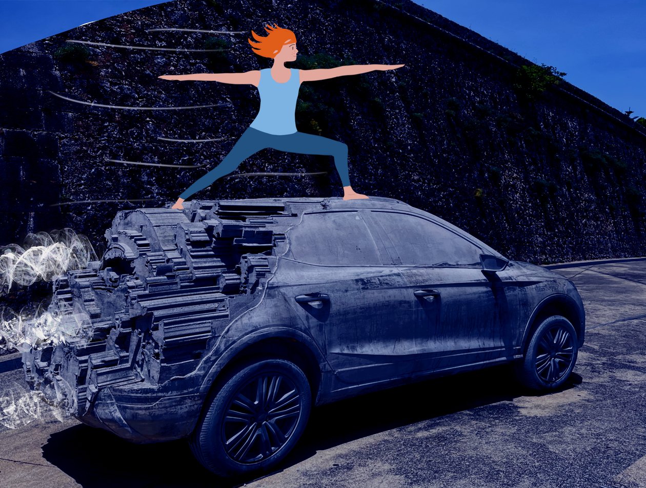 Warrior 2, 2023 (digitaalista taidetta valokuvassa) tekijältä Agnes Girardon