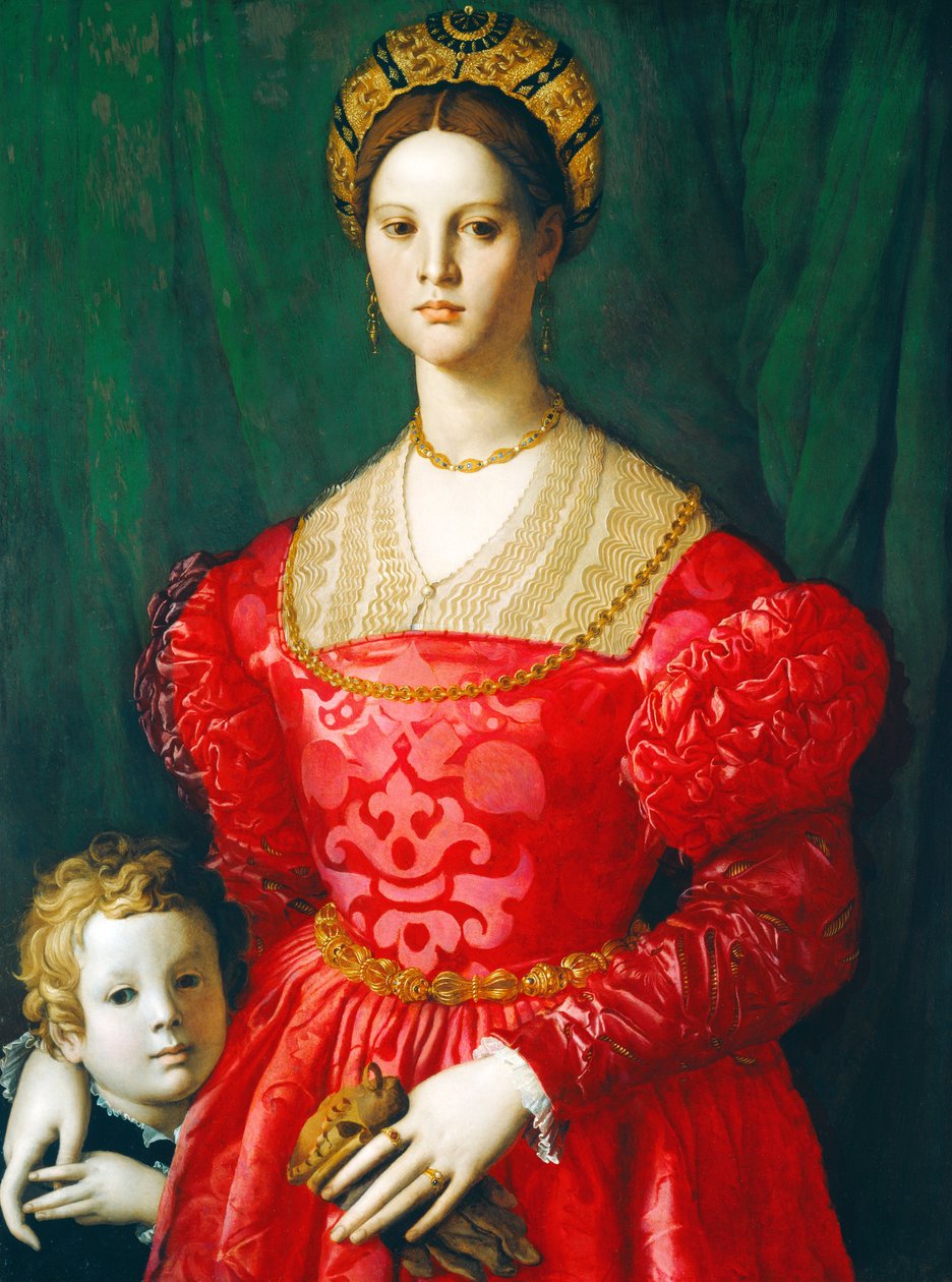 Nuori nainen ja hänen pieni poikansa tekijältä Agnolo Bronzino
