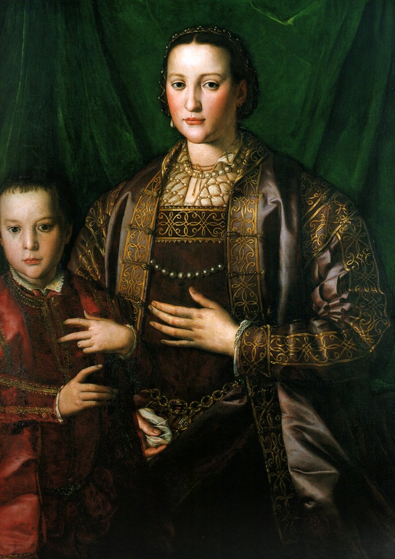 Eleonora di Toledo poikansa Francescon kanssa tekijältä Agnolo Bronzino