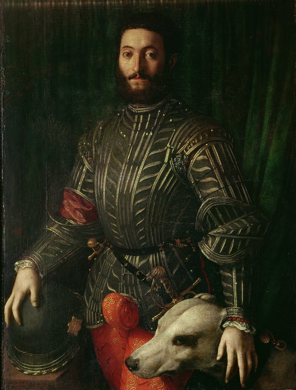 Urbinon herttua Guidubaldo della Roveren muotokuva, C.1544-45 tekijältä Agnolo Bronzino
