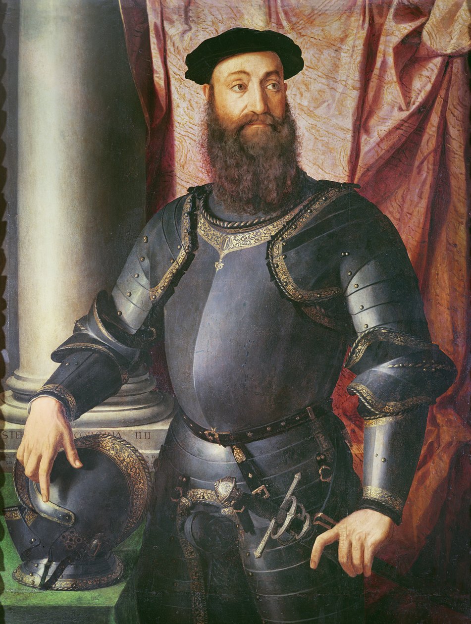 Muotokuva Stefano Colonnasta, Kaarle V:n kenraalista, 1546 (tempera puulla) tekijältä Agnolo Bronzino