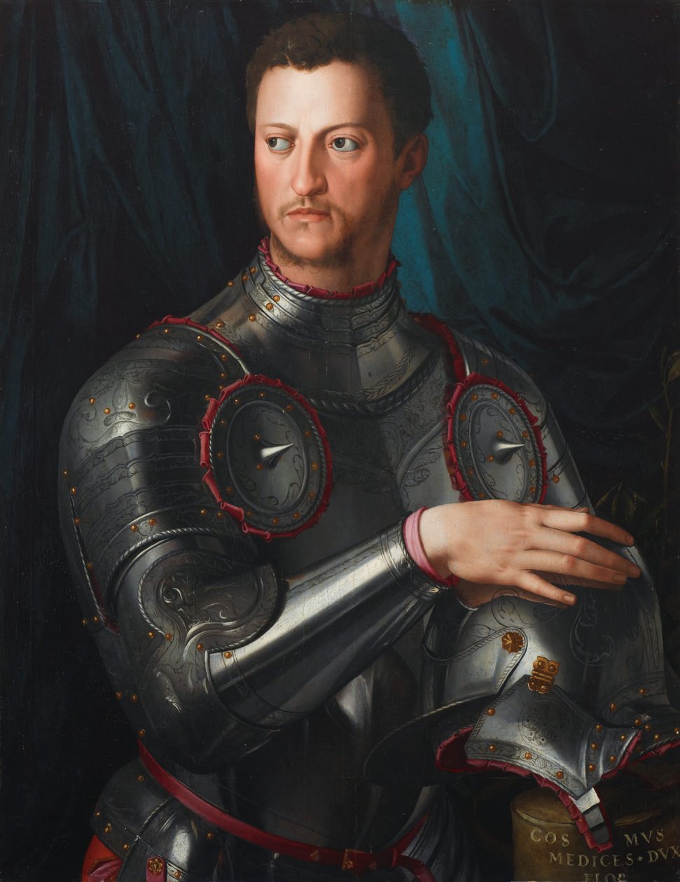 Cosimo I de Medici panssarissa tekijältä Agnolo Bronzino