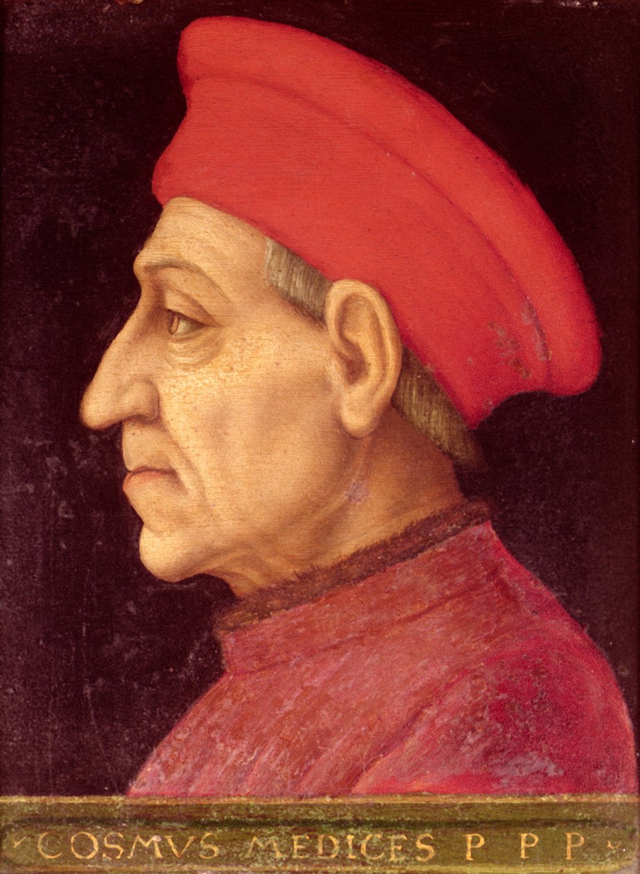 Giovanni de Medicin postuumi muotokuva Cosimosta, n. 1565-1569 (öljy tinalle) tekijältä Agnolo Bronzino