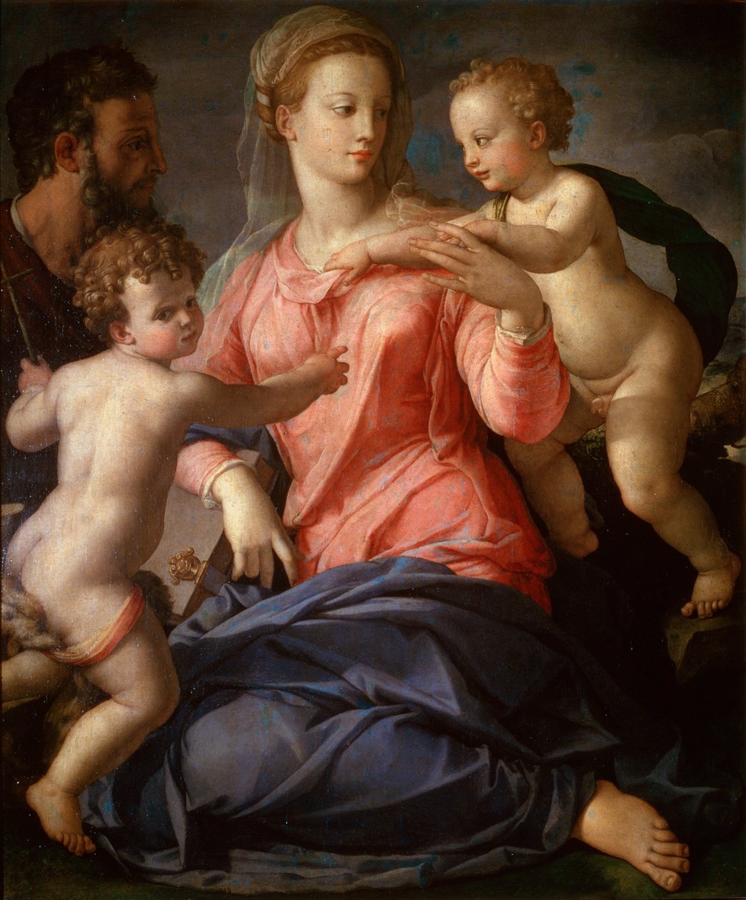 Pyhä perhe nuoren Johannes Kastajan kanssa, 1540. tekijältä Agnolo Bronzino
