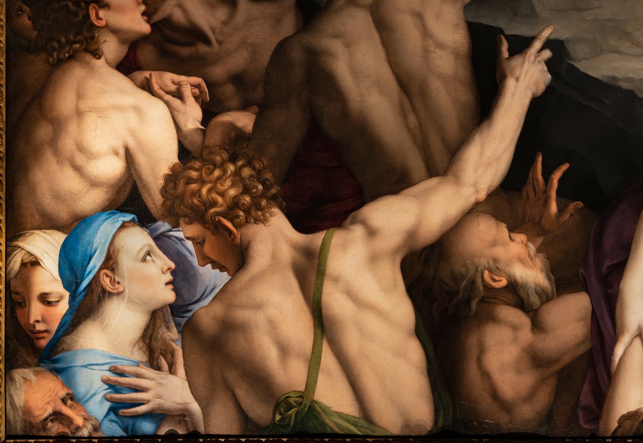 Medici Chapel: Kristuksen laskeutuminen Limboon, yksityiskohta tekijältä Agnolo Bronzino