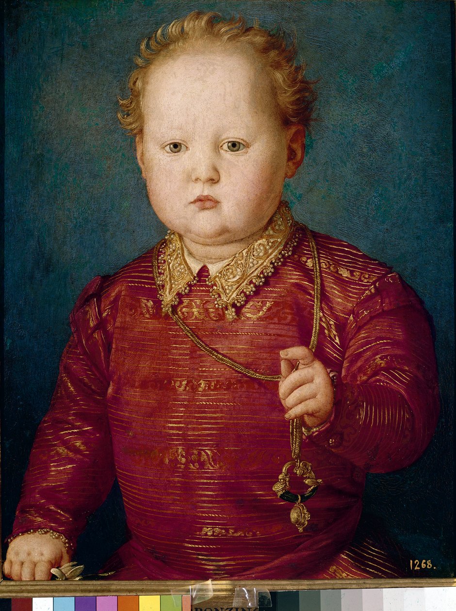 Garcia de Medicin muotokuva lapsena (öljytaulu, n. 1550) tekijältä Agnolo Bronzino