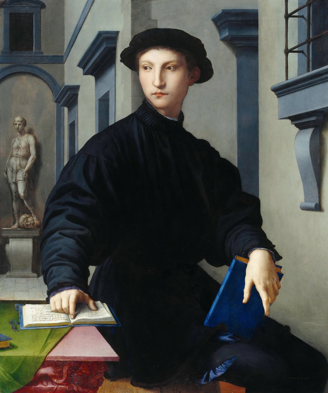 Bronzinon, Agnolon (1503-1572) muotokuva Ugolino (Hugolin) Martellista (1519-1592) tekijältä Agnolo Bronzino