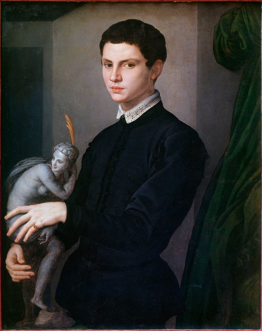 Kuvanveistäjän muotokuva. Angelo Bronzinon (1503-1572) maalaus tekijältä Agnolo Bronzino