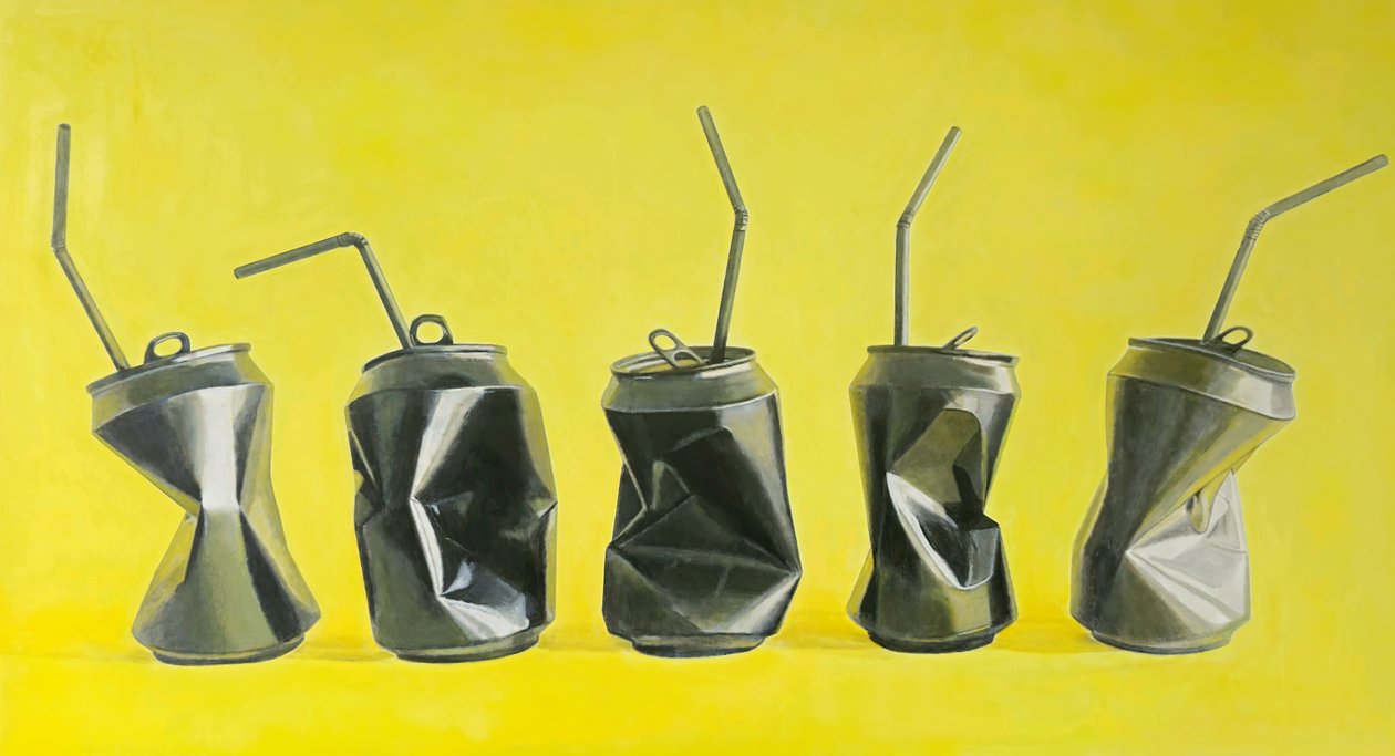 Mustat tölkit, 2020 (öljy kankaalle) tekijältä Agnès Lefèvre