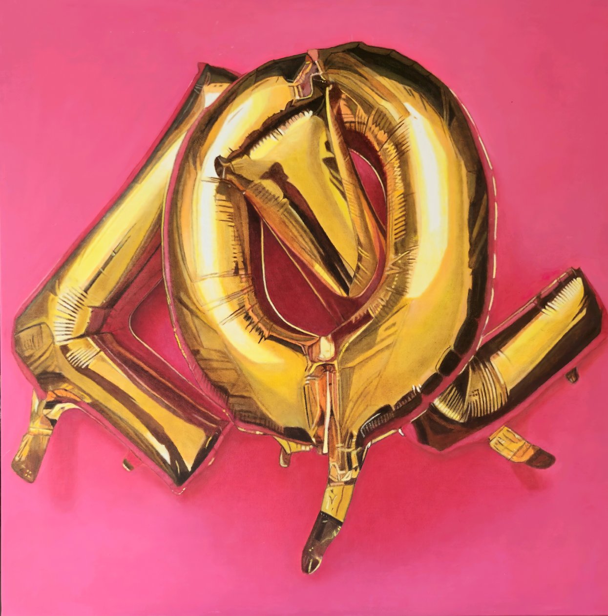 LOL, 2018 (öljy kankaalle) tekijältä Agnès Lefèvre