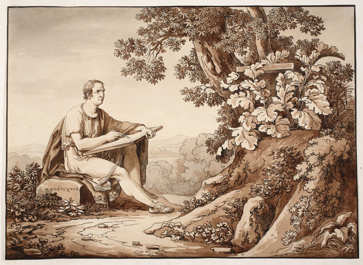 Callimachus, 1833 (etsaus ruskealla pesulla) tekijältä Agostino Tofanelli