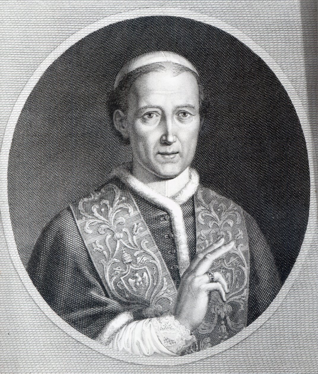 Paavi Leo XII, kaiverrus Raffaele Persichini tekijältä Agostino Tofanelli