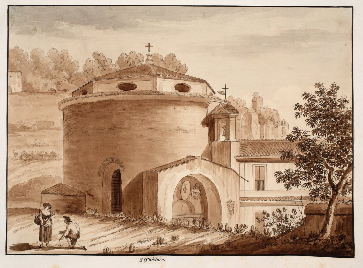 San Teodoro, 1833 (etsaus ruskealla pesulla) tekijältä Agostino Tofanelli