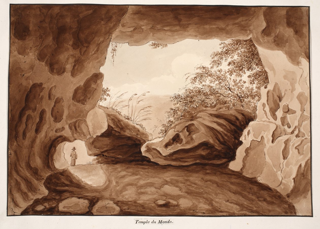 Maailman temppeli, 1833 (etsaus ruskealla pesulla) tekijältä Agostino Tofanelli
