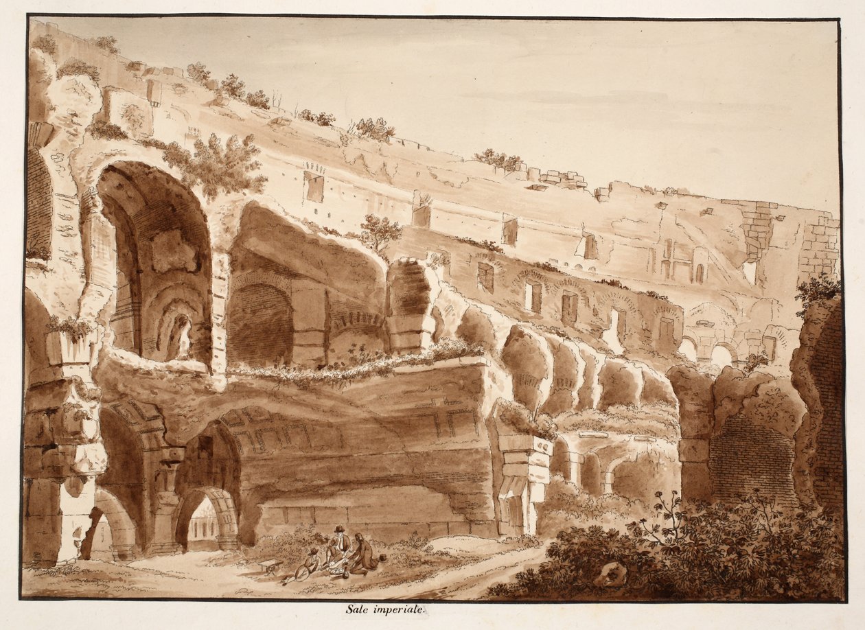Keisarillinen huone, 1833 (etsaus ruskealla pesulla) tekijältä Agostino Tofanelli