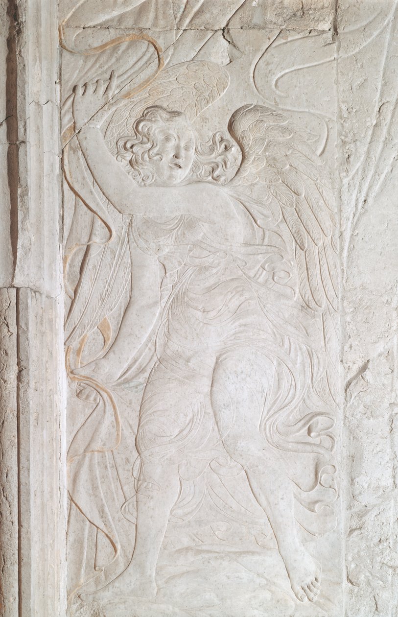 Enkeli, n. 1450-1455 (marmori) tekijältä Agostino di Duccio