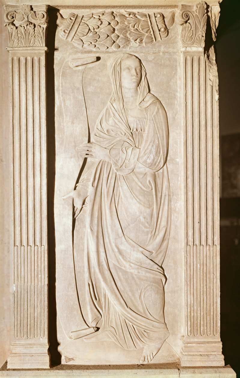 Matematiikka, n. 1450 (marmori) tekijältä Agostino di Duccio