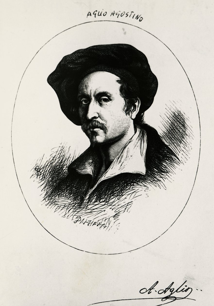 Agostino Aglion omakuva (kaiverrus) tekijältä Agostino Aglio