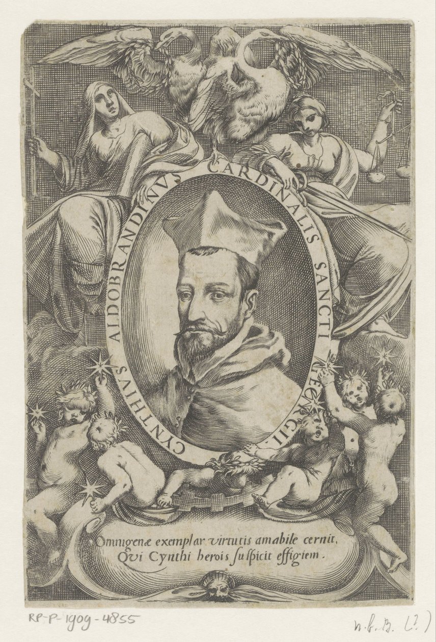 Muotokuva kardinaal Cinzio Aldobrandini tekijältä Agostino Carracci (possibly)