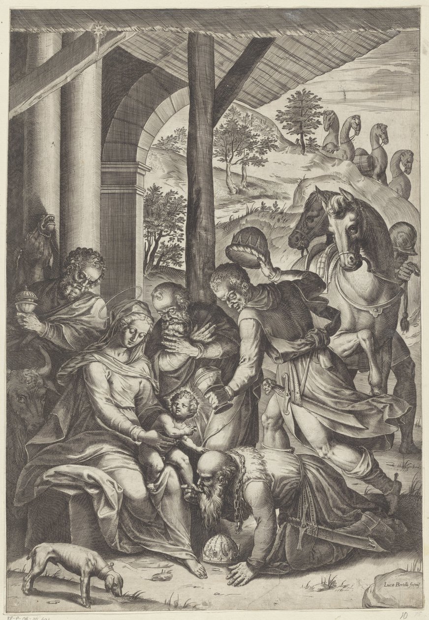 Kuninkaiden palvonta tekijältä Agostino Carracci