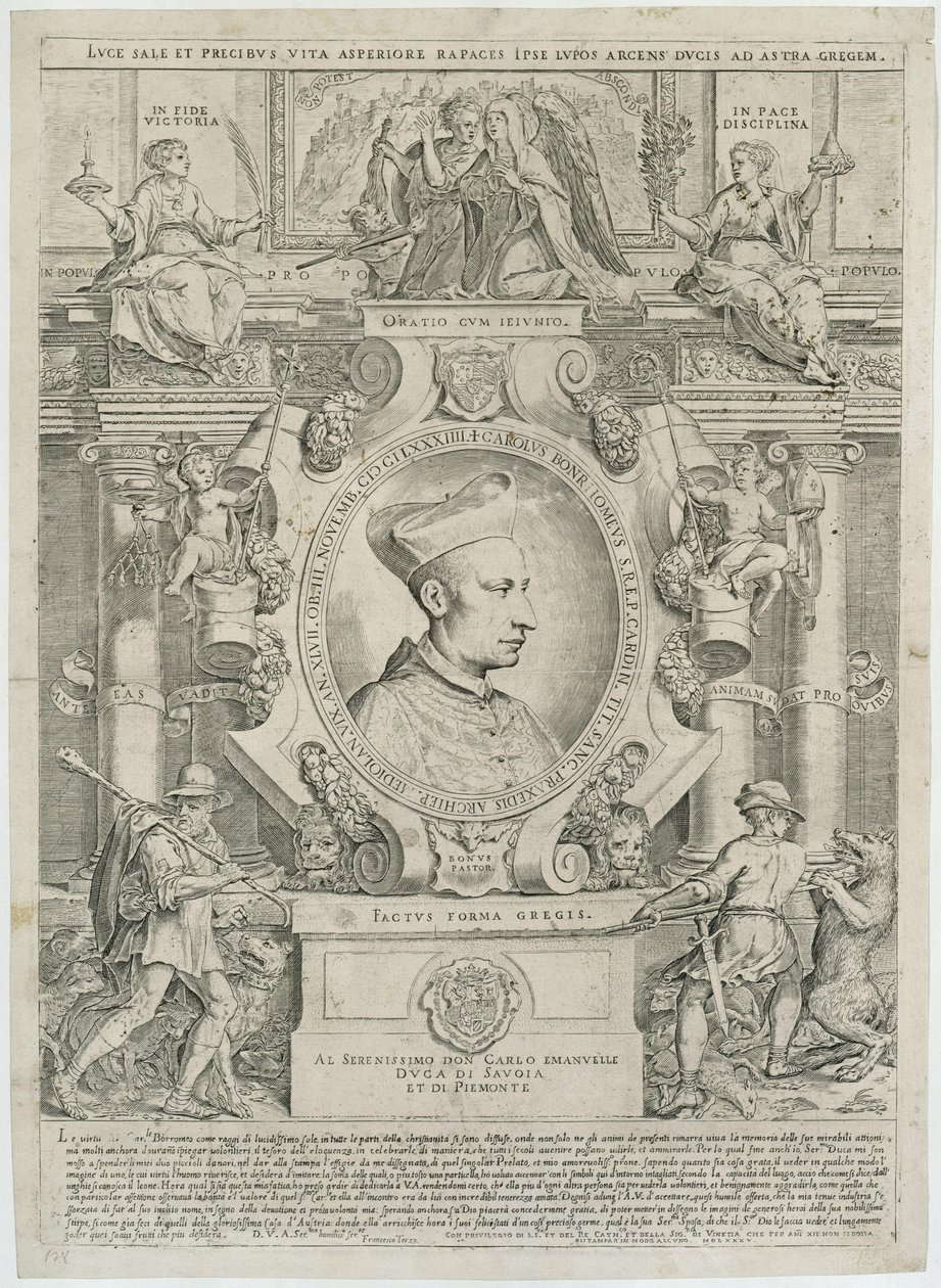 Carlo Borromeo tekijältä Agostino Carracci
