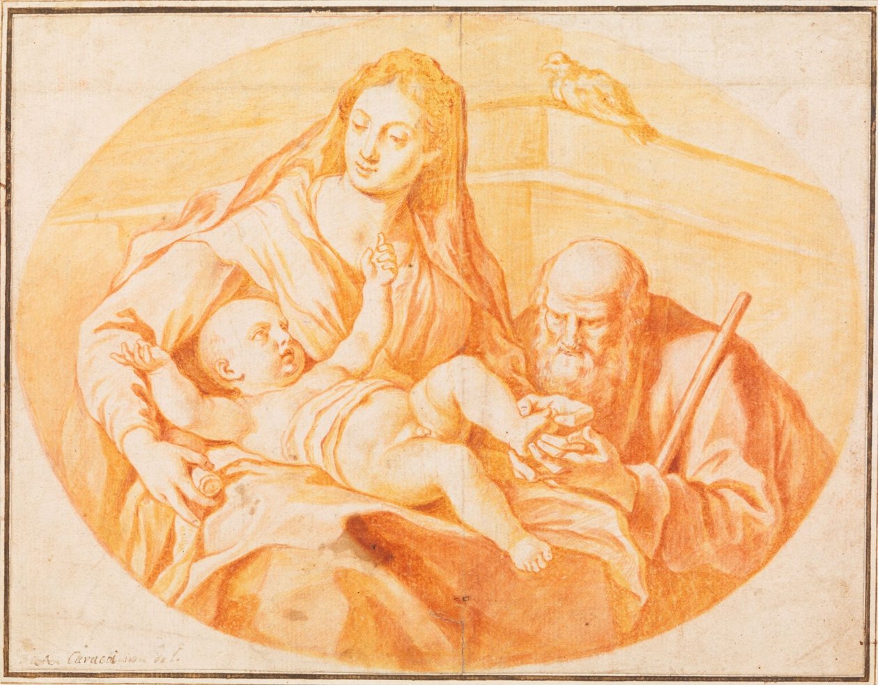 Pyhä perhe tekijältä Agostino Carracci